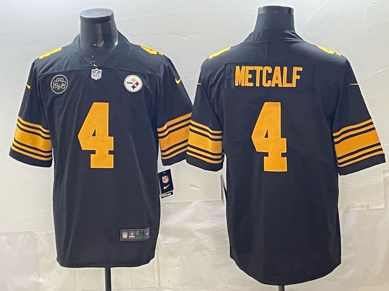 Men 2026 Pittsburgh Steelers #4 Metcalf Black Nike Limited NFL Jersey 02->pittsburgh steelers->NFL Jersey